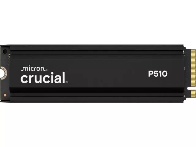 Crucial P510 2TB PCIe Gen5 NVMe 2280 M.2 SSD with heatsink P510
