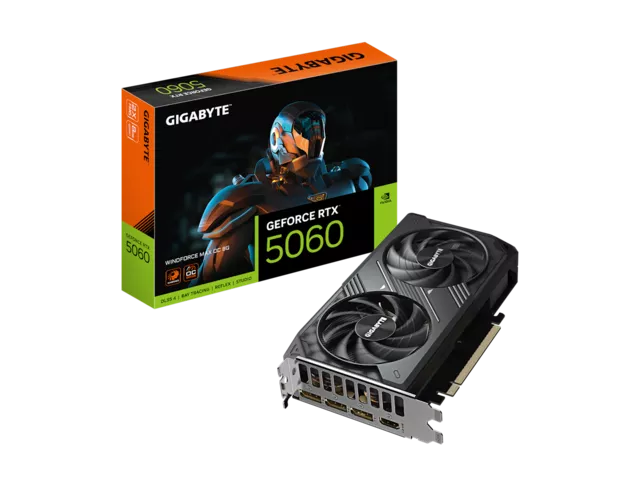 GIGABYTE GeForce RTX 5060 EAGLE OC ICE 8G WINDFORCE GEFORCE RTX
