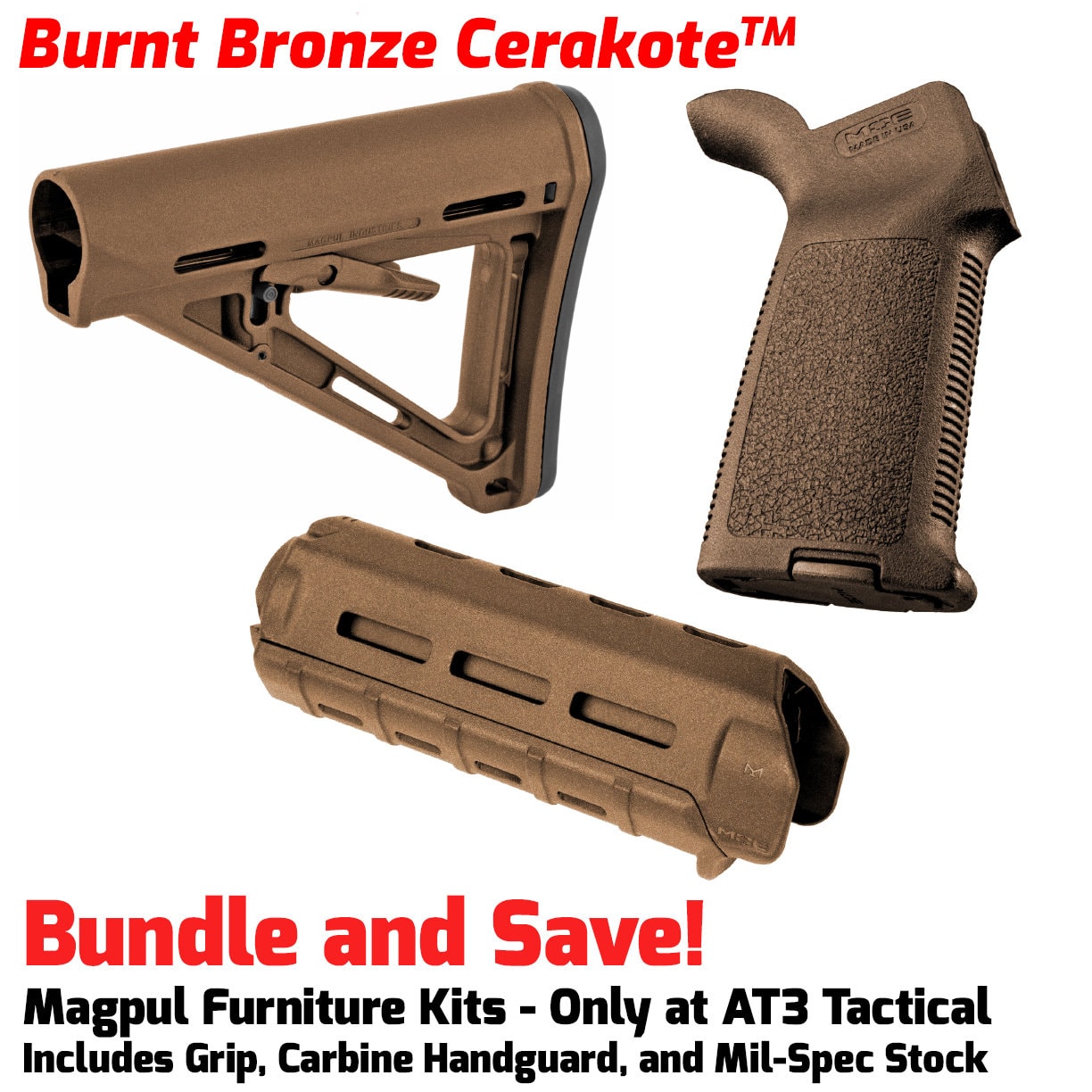 Magpul MOE M-LOK Furniture Kit | AR 15 Parts | AT3 Tactical