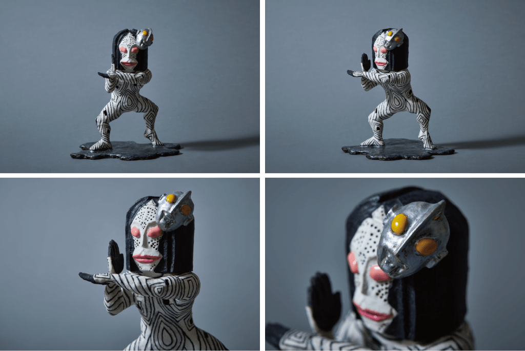 ウルトラマンとのコラボレーション作品を展示する「〈異〉との共鳴