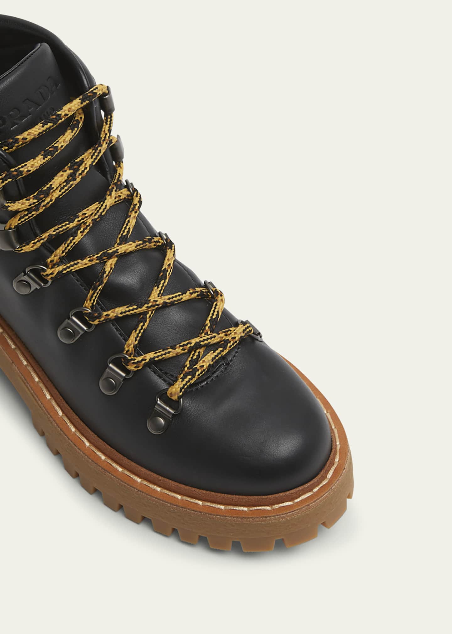 Prada St. Moritz Calfskin Hiker Boots - Bergdorf Goodman