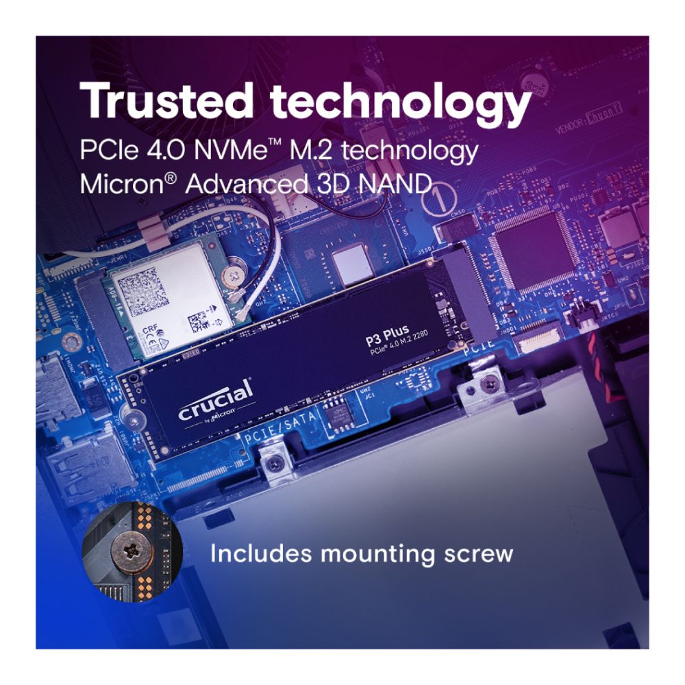 CT1000P3PSSD8: Crucial P3 Plus 1TB PCIe 4.0 NVMe SSD