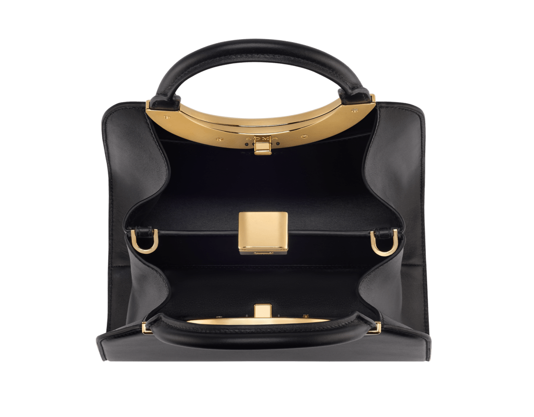 Black Calf leather Bvlgari Roma Small Top Handle Bag 293209 | Bvlgari