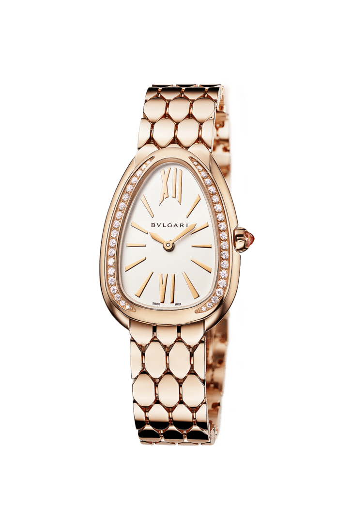 Rose gold Serpenti Seduttori Watch White with Diamonds 103146