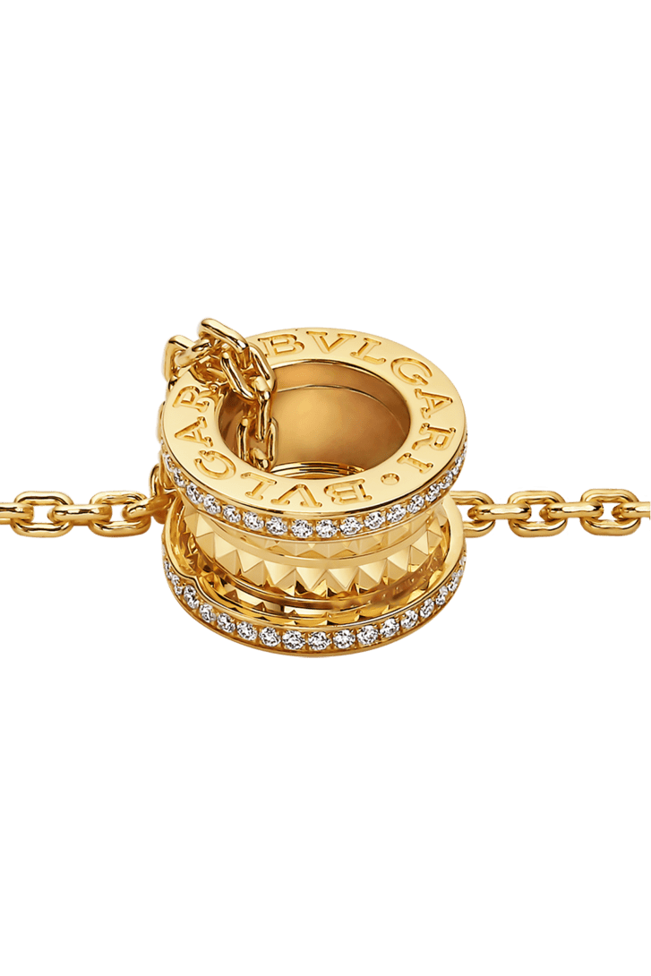 Yellow gold B.zero1 Necklace with 0.38 ct Diamonds | Bvlgari
