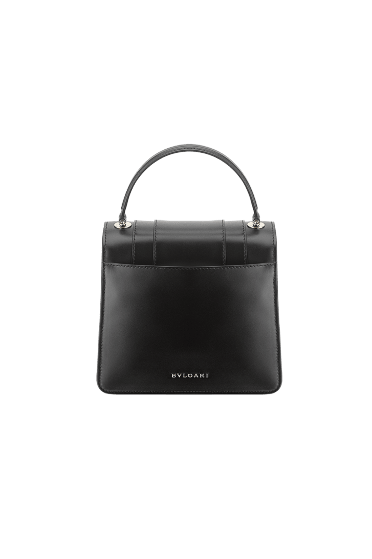 Black Calf leather Serpenti Forever Top Handle 290570 | Bvlgari