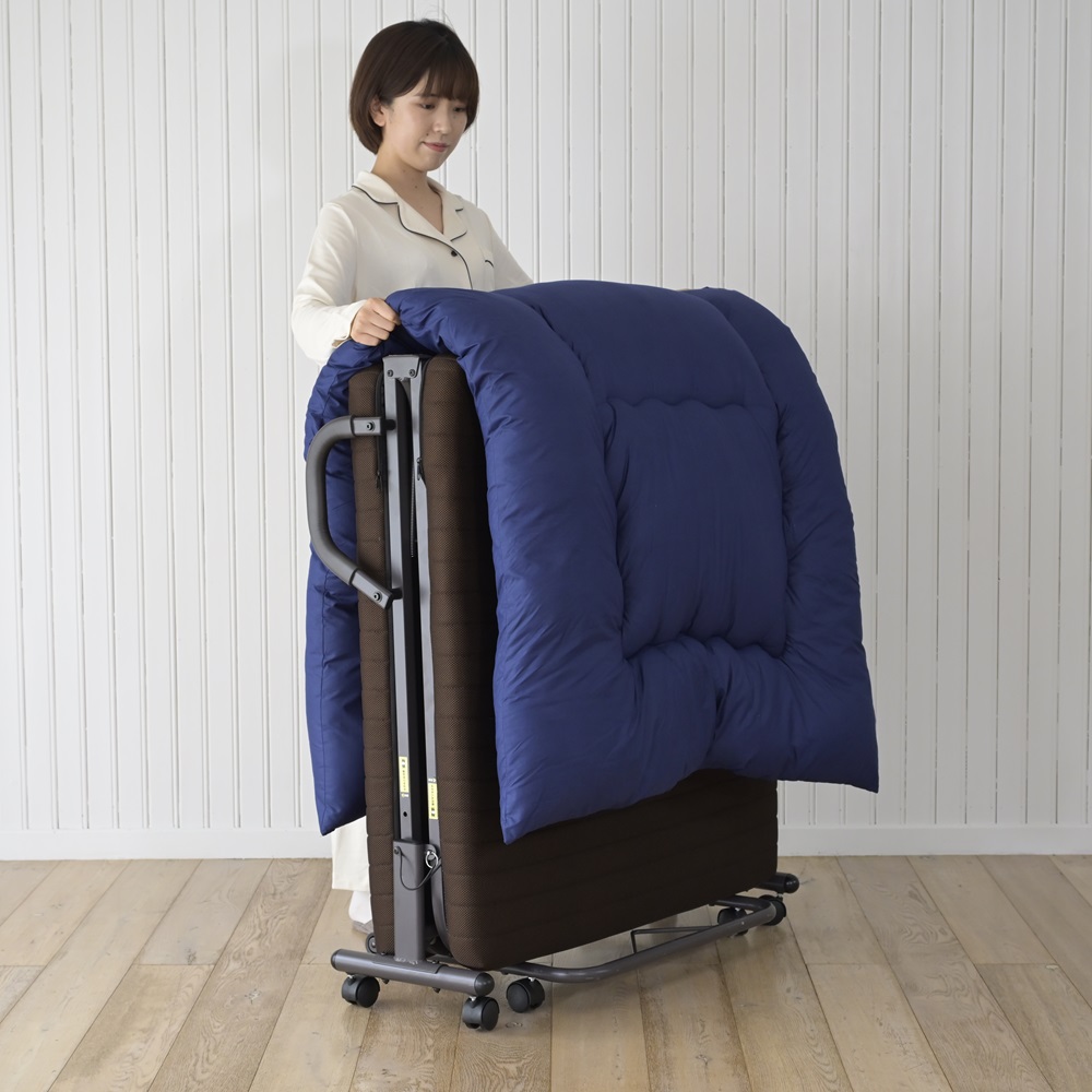 山善 電動フォールディングベッド CEB-8S(DBR)【店頭受取またSUN急便