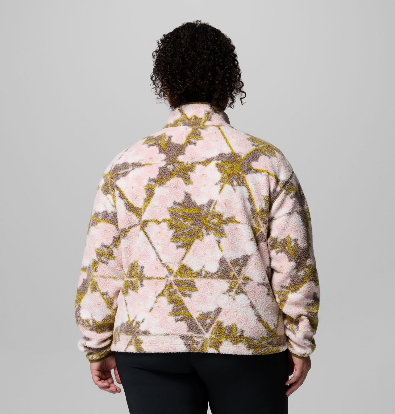 Women's Helvetia II Printed Cropped Half Snap Fleece Pullover