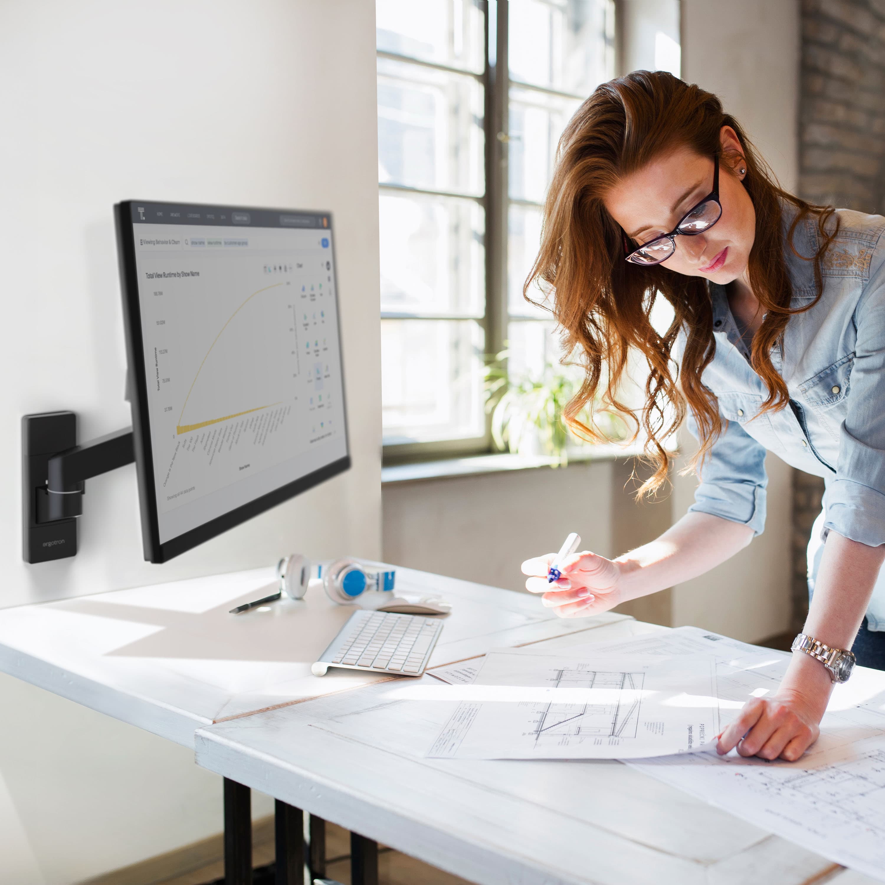 シングルモニターアーム ウォールマウント | LX Pro | Ergotron