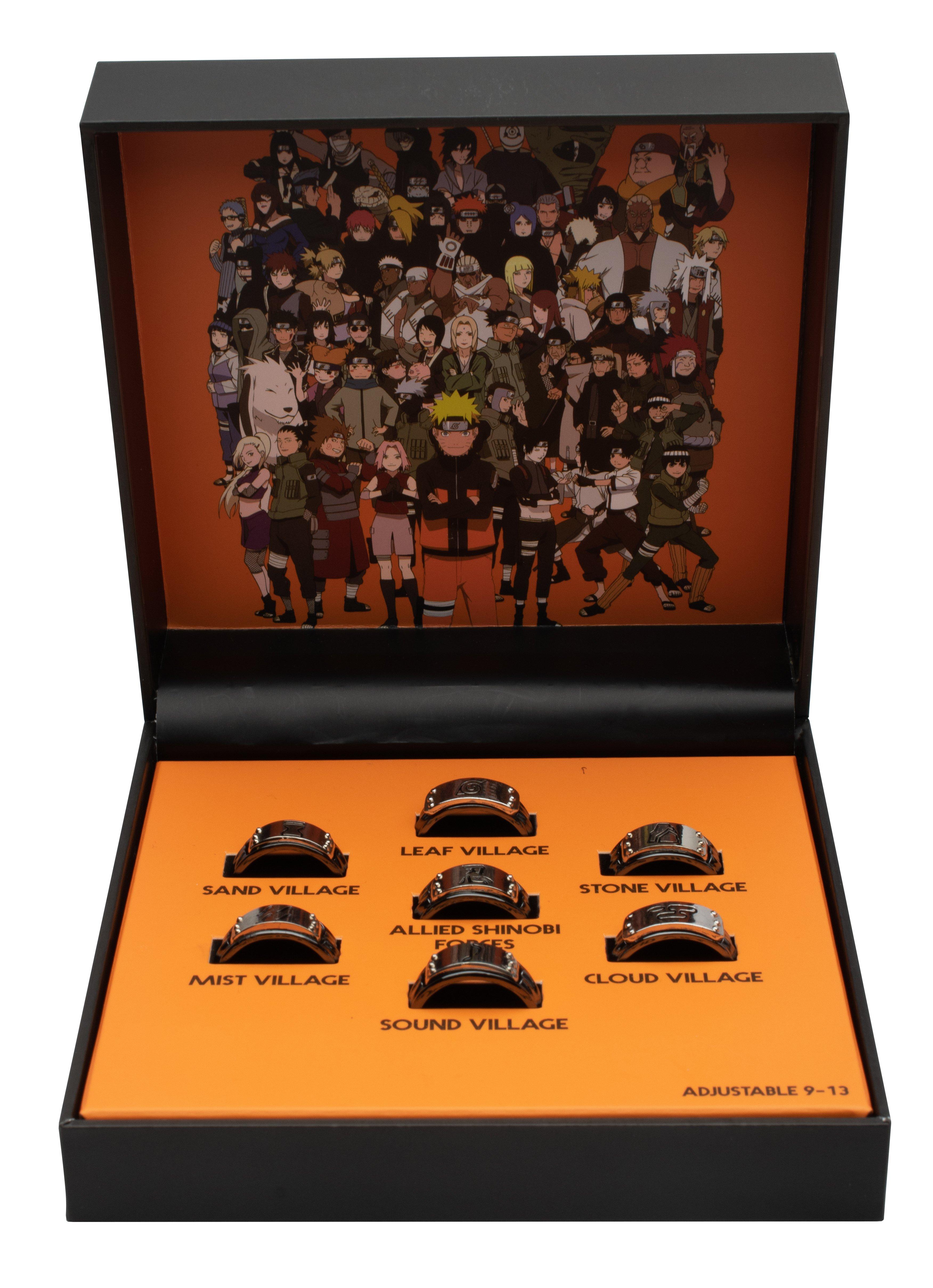 Naruto Shinobi Headband Ring Set Collector's Box GameStop