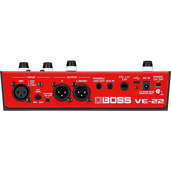 BOSS VE-22 Vocal Performer Bundle With E835 Microphone, XLR Cable