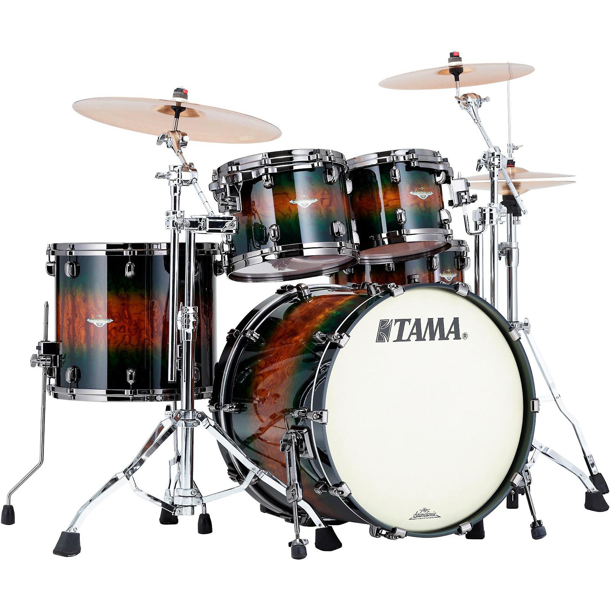 TAMA Starclassic Bubinga Exotix 4-Piece Shell Pack with Black