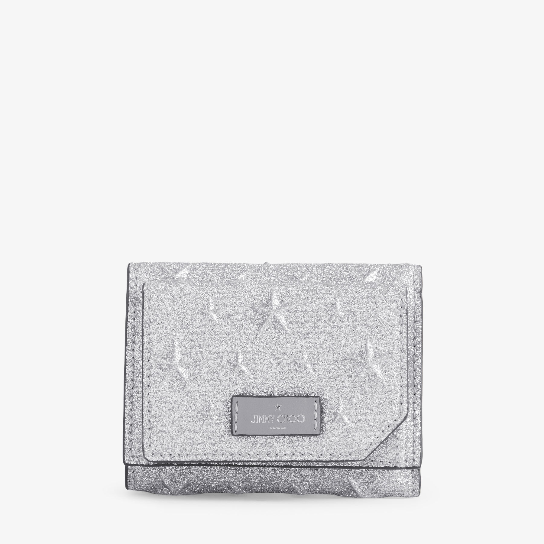 ビール | シルバー グリッターレザー・ウォレット | ジミー チュウ