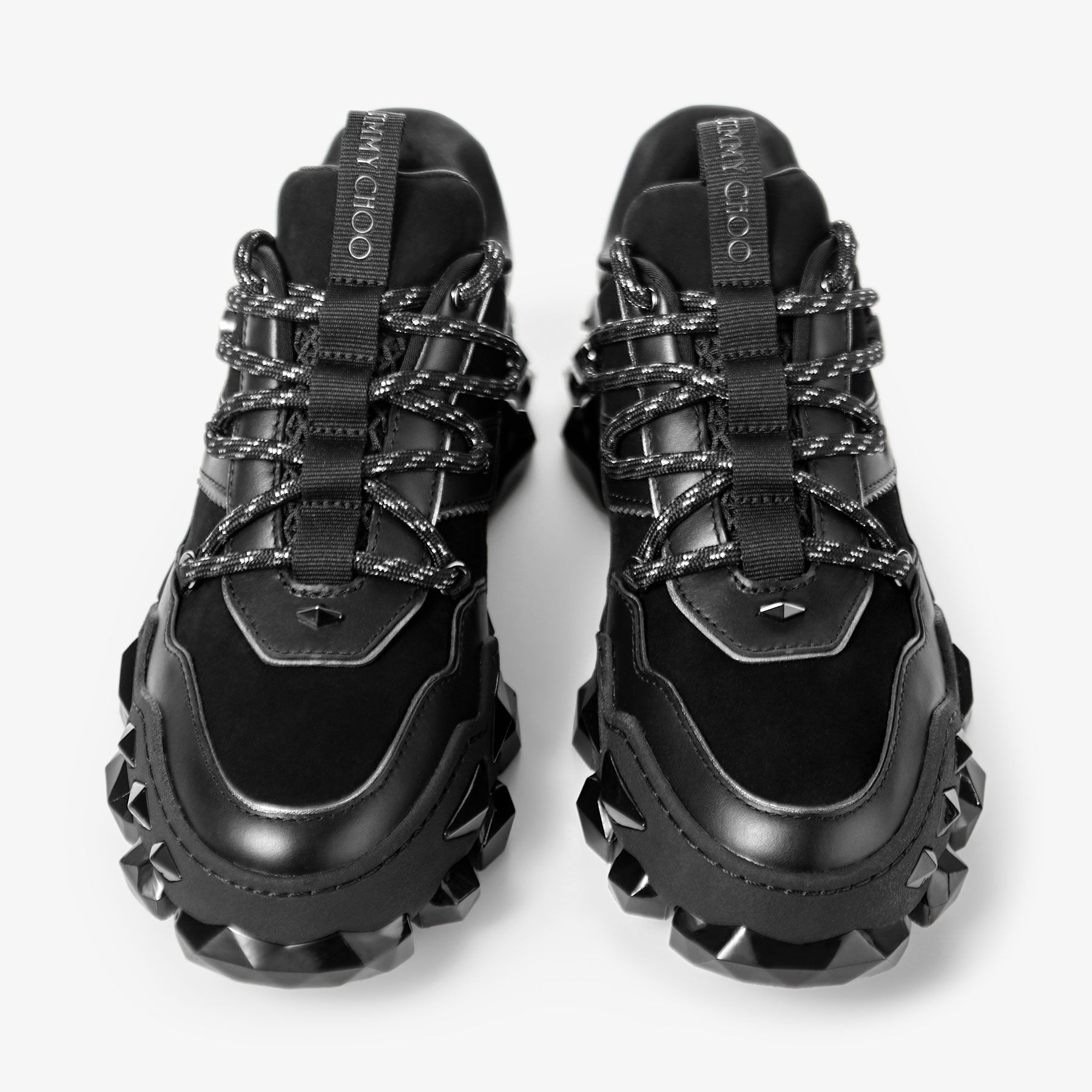 ダイヤモンド X II / F | ブラックレザー・スニーカー | ジミー チュウ