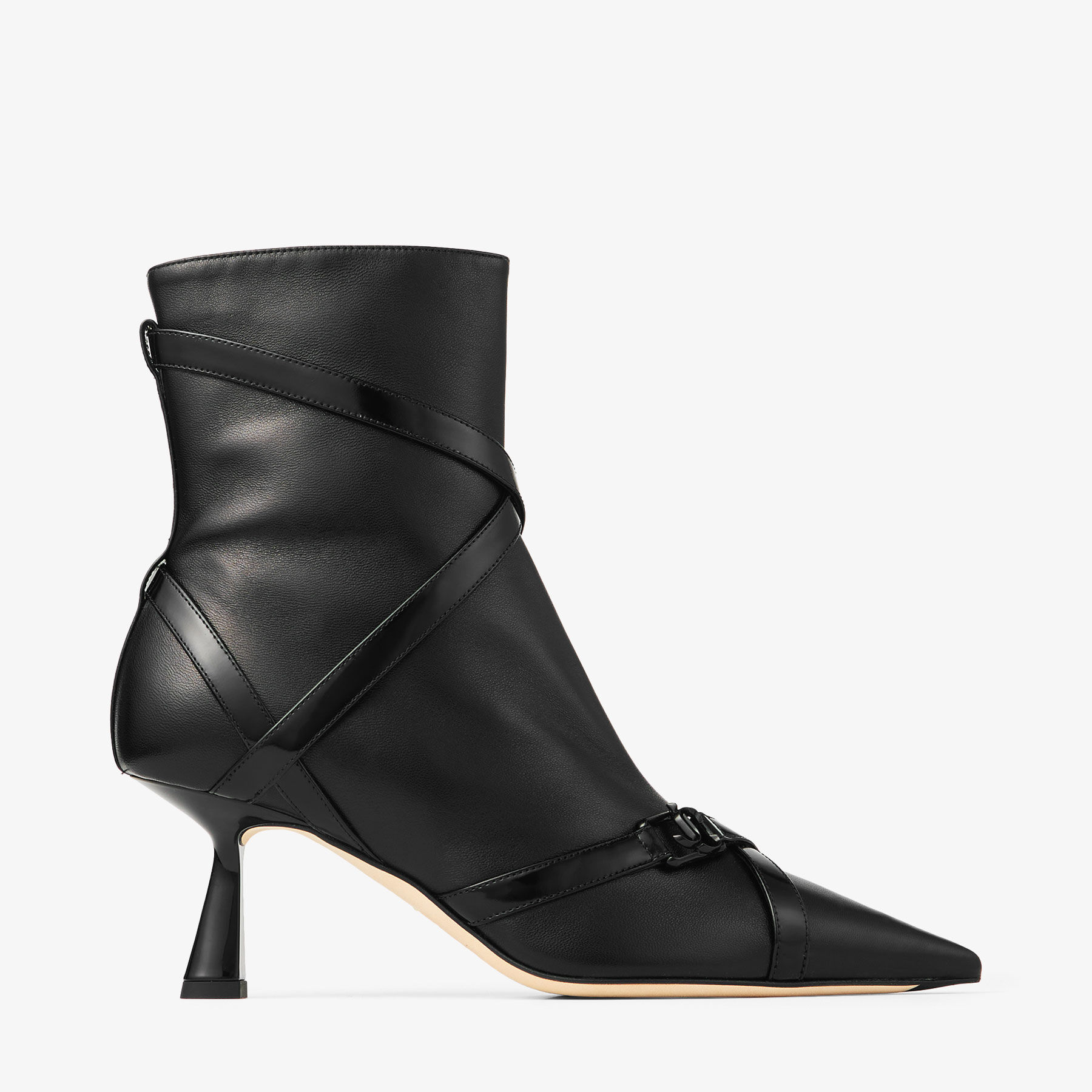 ジェミマ アンクルブーツ 65｜ブラック レザー・アンクルブーツ