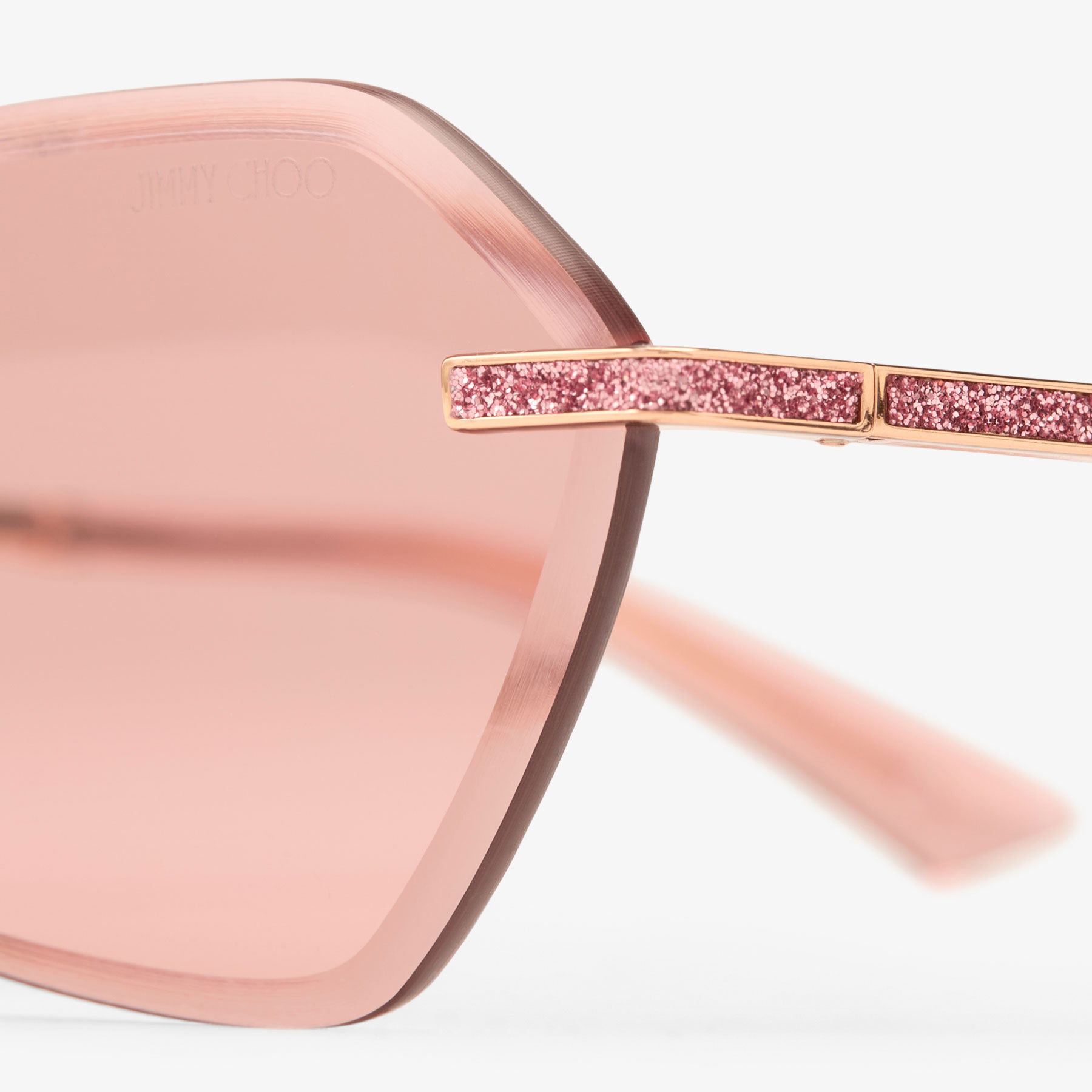 Abby | Pink Geometric Silhouette Sunglasses | JIMMY CHOO