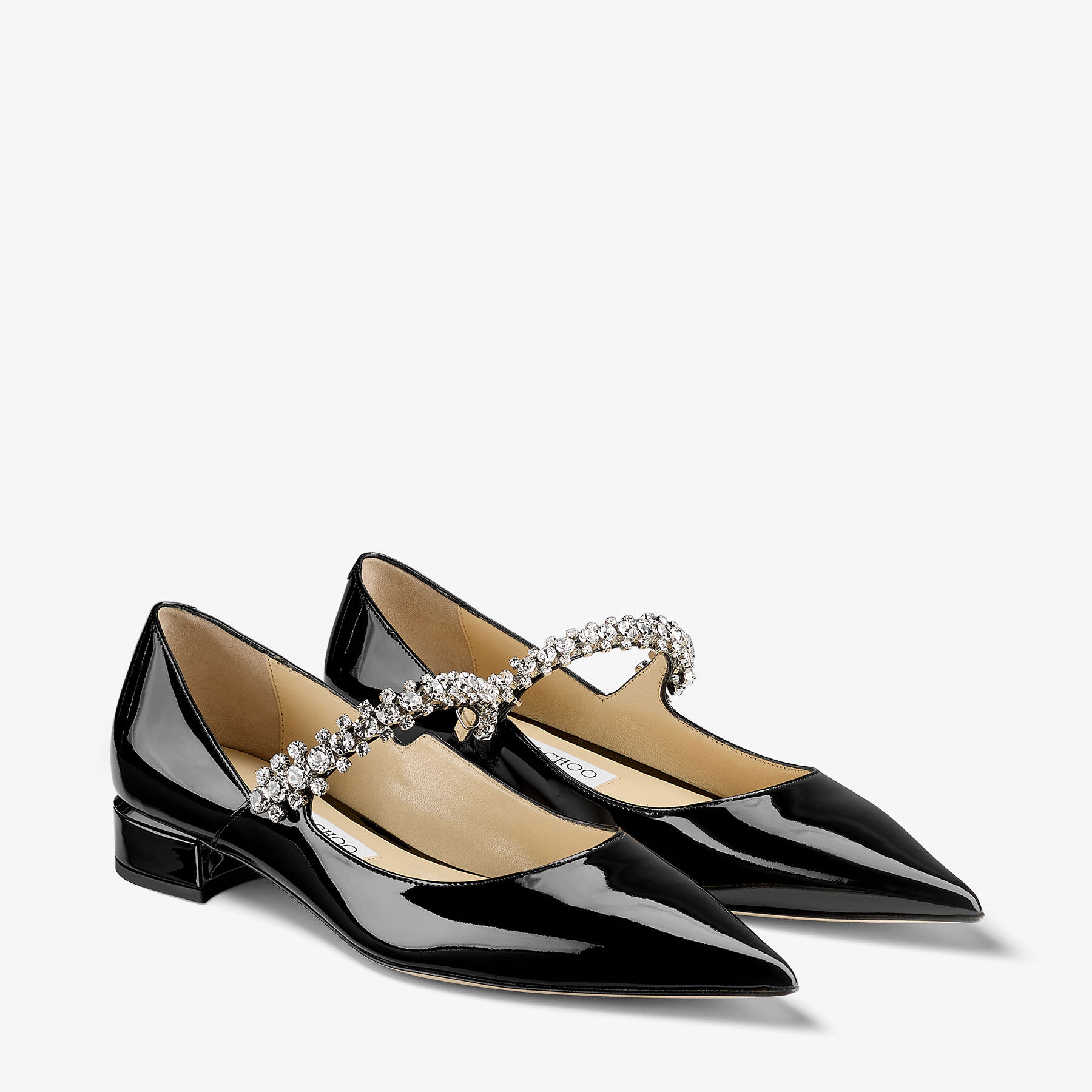 Bing Pump Flat|Black Patent Leather Flats| JIMMY CHOO