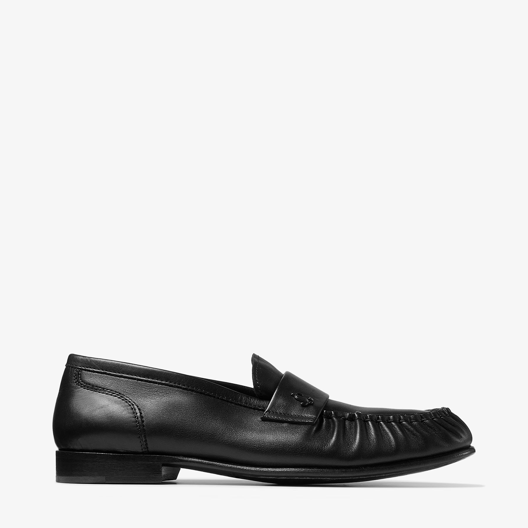 Ellis Loafer F | Black Soft Leather Loafers | JIMMY CHOO