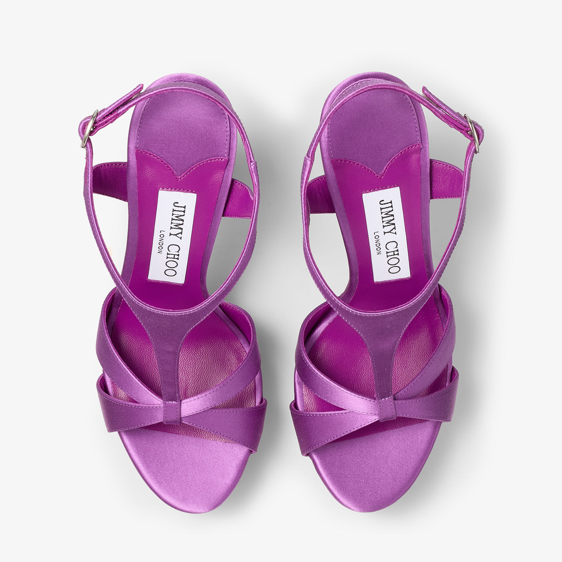 Kesia 120 | Violet Orchid Satin Sandals | JIMMY CHOO
