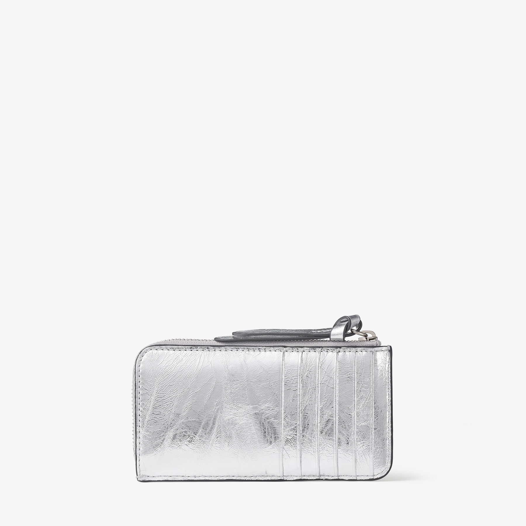 Lise-Z | Silver Vinatge Metallic Leather Wallet | JIMMY CHOO