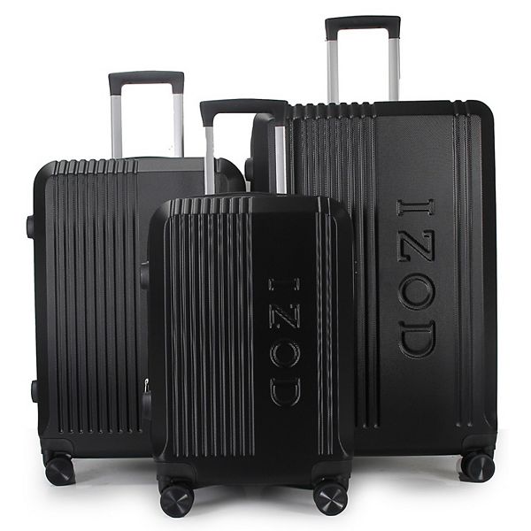 IZOD Zane Expandable Lightweight 3-Piece Hardside Spinner Luggage Set
