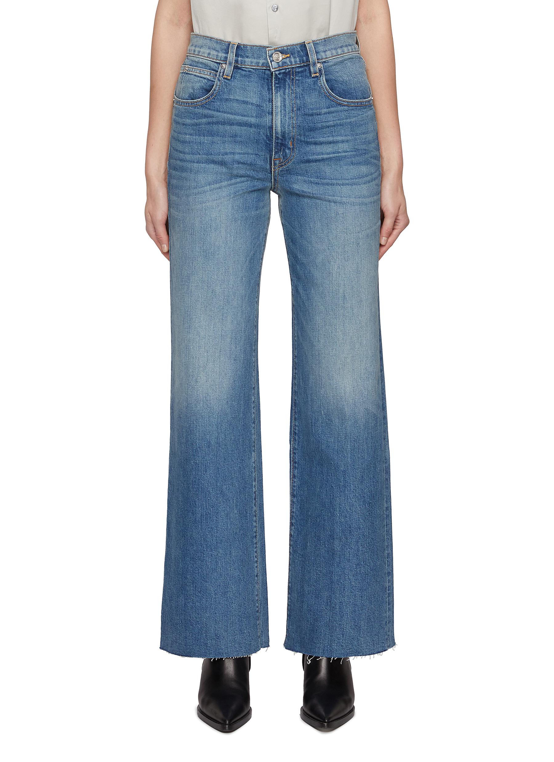 SLVRLAKE | Grace Medium Washed Wide Leg Jeans | Women | Lane Crawford