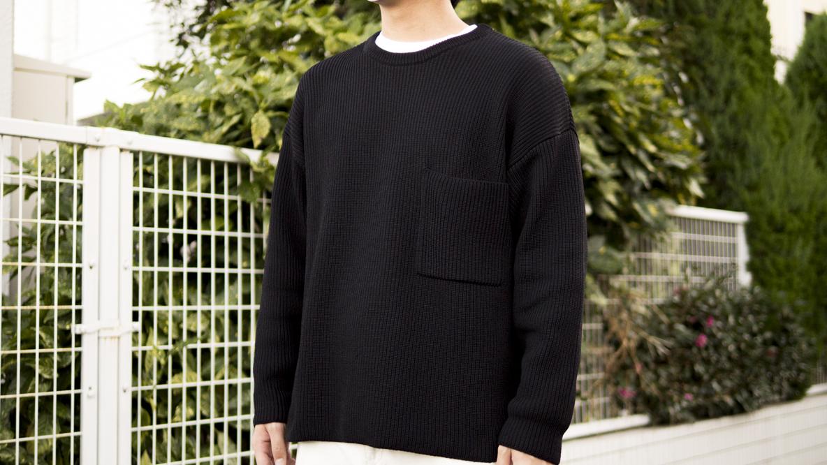 理想のユル感シルエット！ MUJI Laboの「畦編みクルーネックセーター