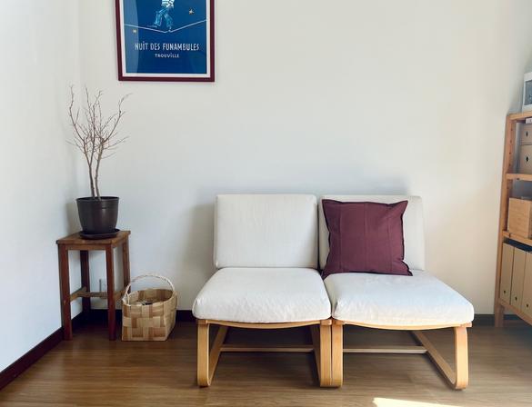 無印のソファチェアを使って4年。初めてクッションを交換してみたら