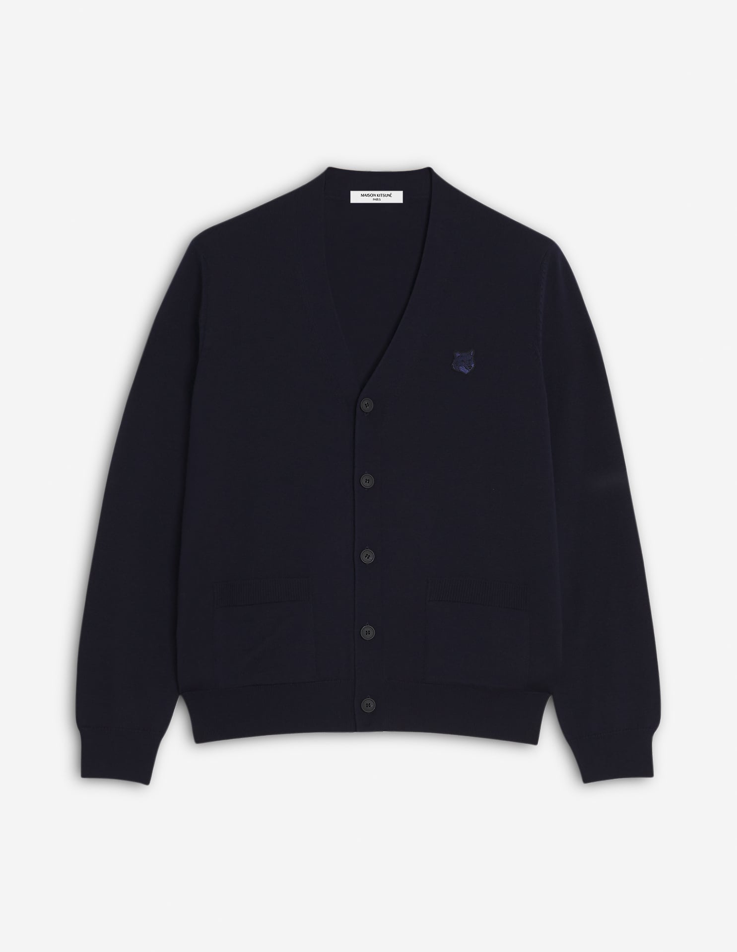 BOLD FOX HEAD PATCH REGULAR CARDIGAN | Maison Kitsuné