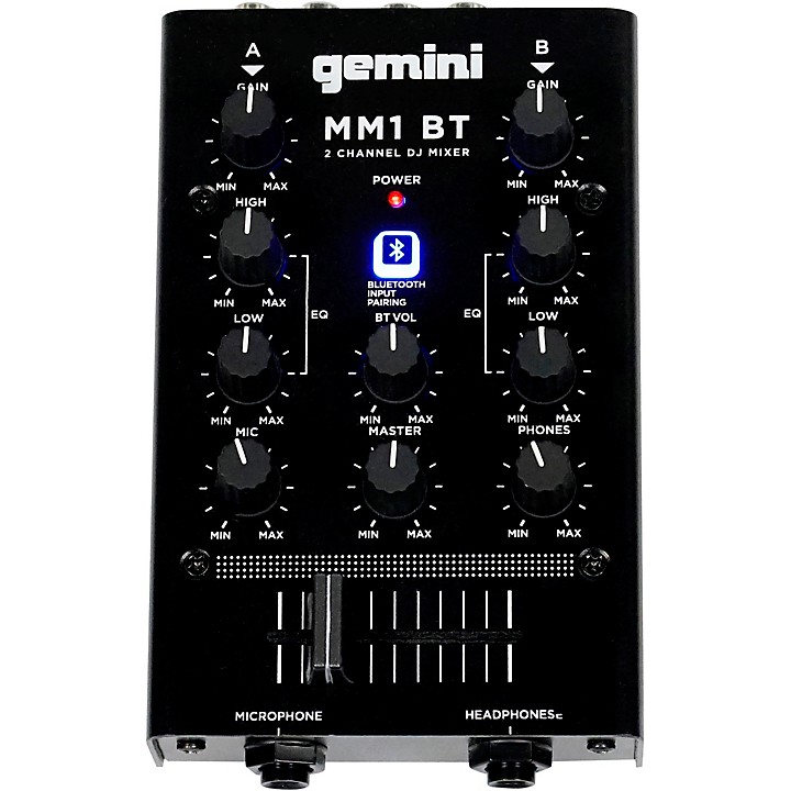 Gemini Gemini MM1BT 2 Channel Mixer with Bluetooth Input | Music