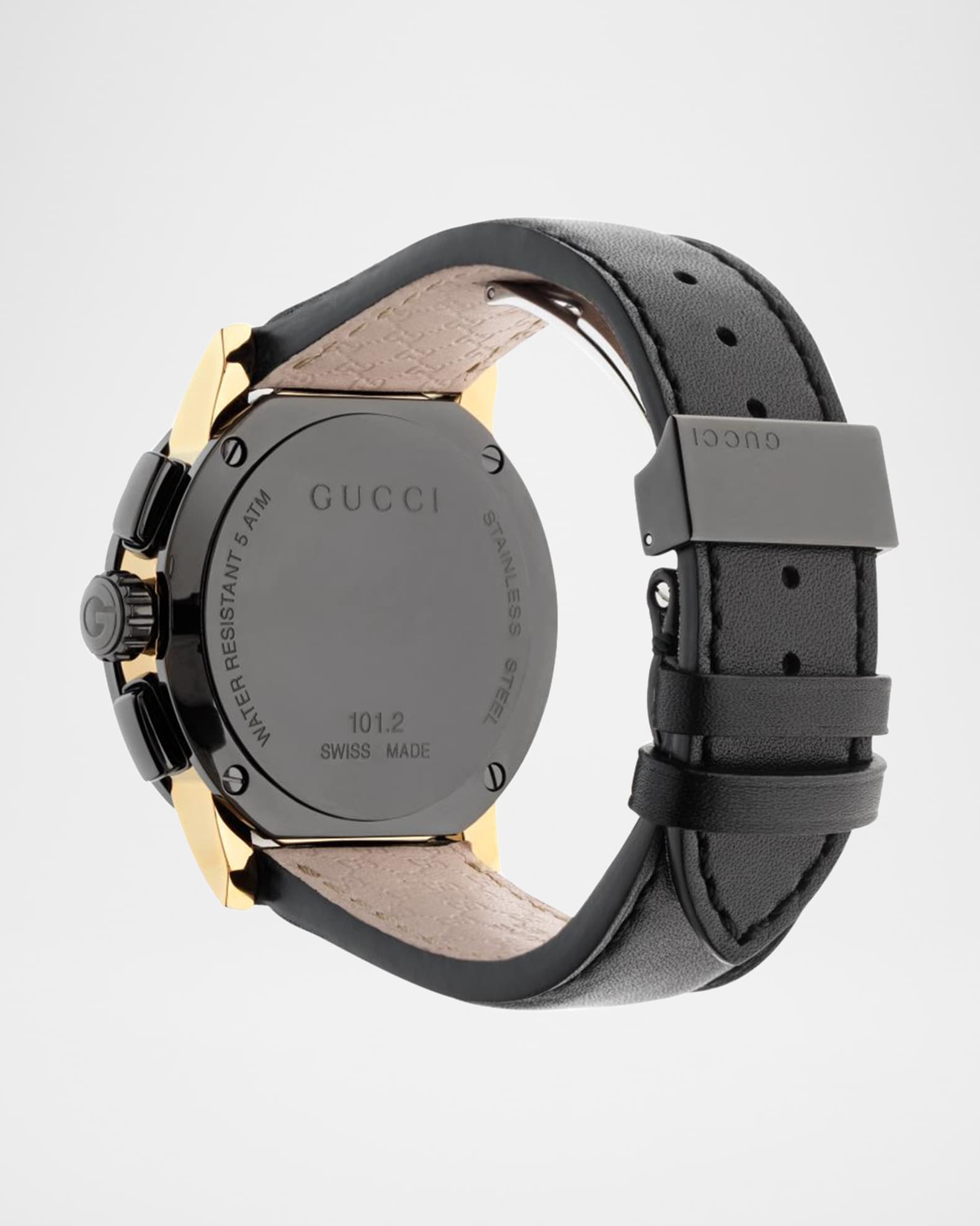 Gucci 44mm G-Chrono Leather Watch | Neiman Marcus