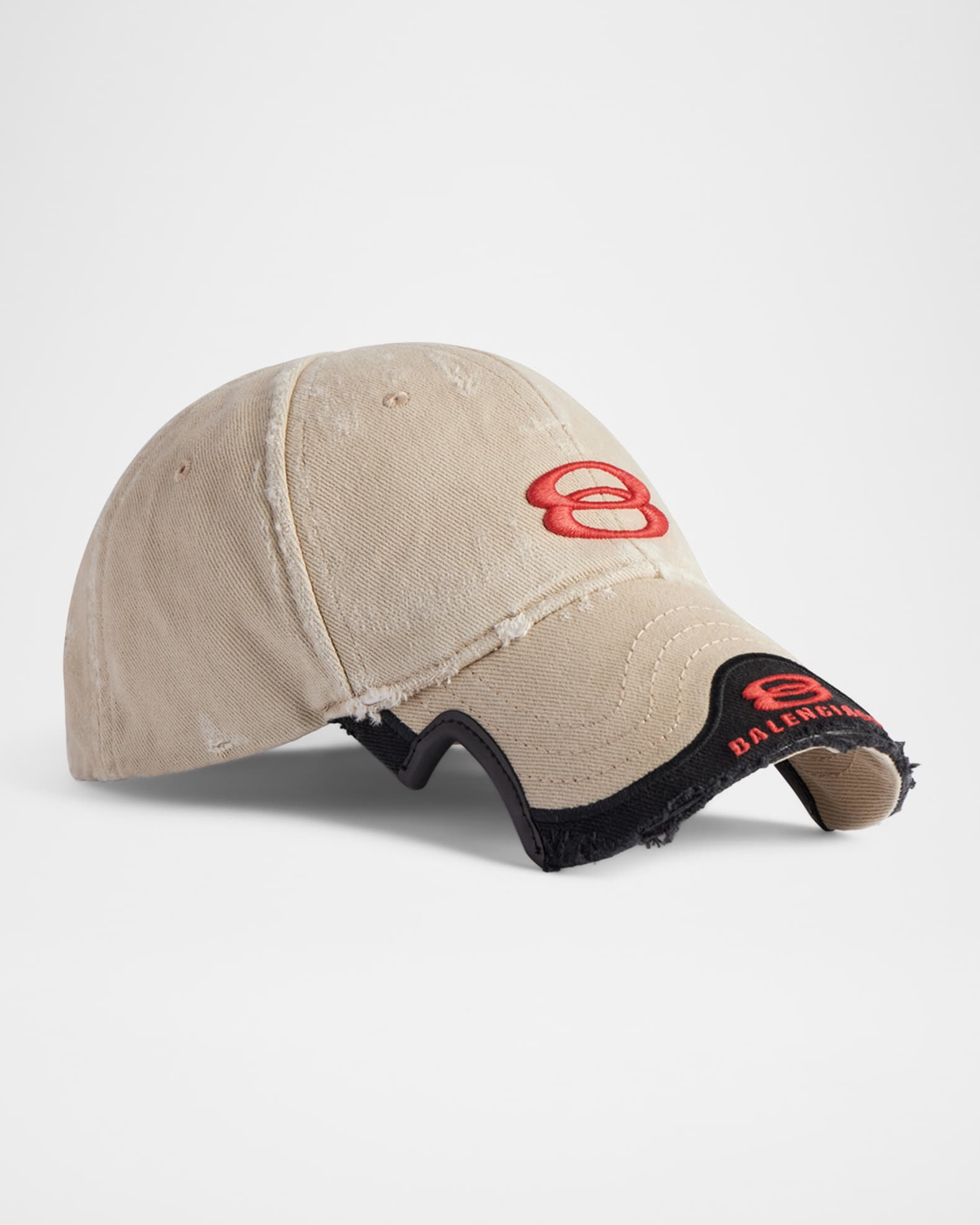 Balenciaga Men's Double Unity Embroidered Baseball Cap | Neiman Marcus