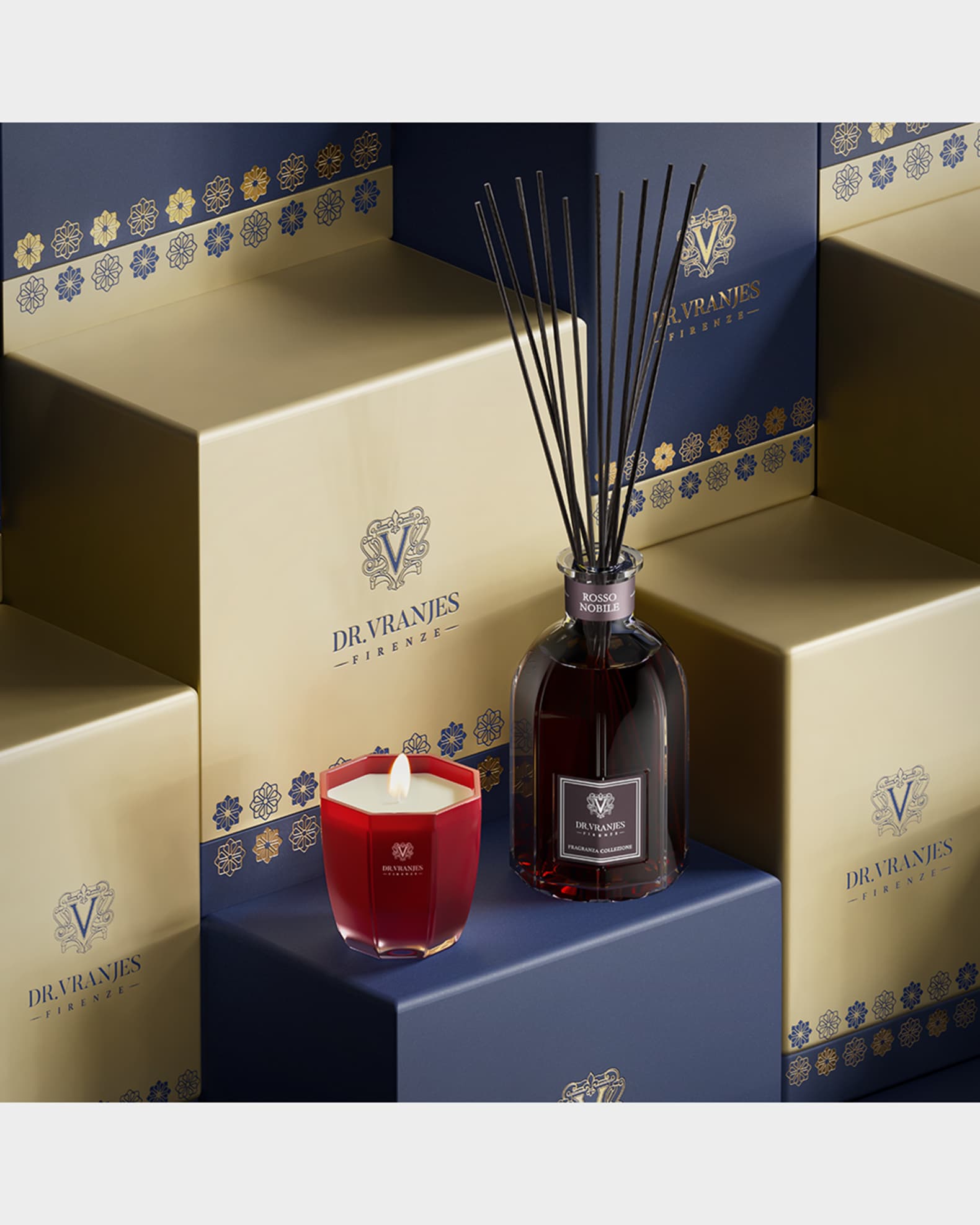Dr. Vranjes Firenze Rosso Nobile Diffuser Tourmaline Candle Gift