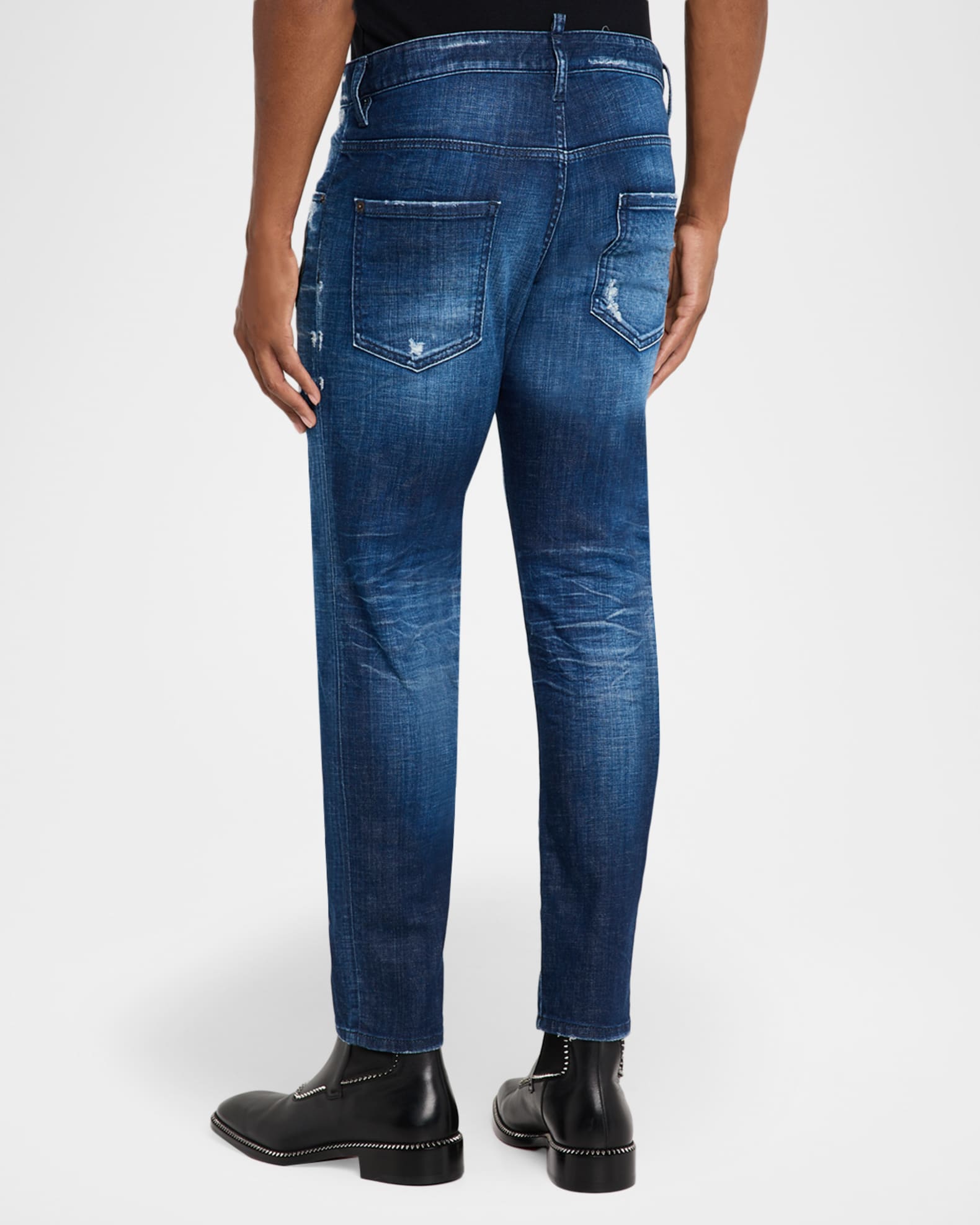 Dsquared2 Men's Slim Distressed Skater Jeans | Neiman Marcus