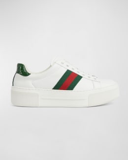 Gucci GG Embossed Leather Low-Top Sneakers | Neiman Marcus