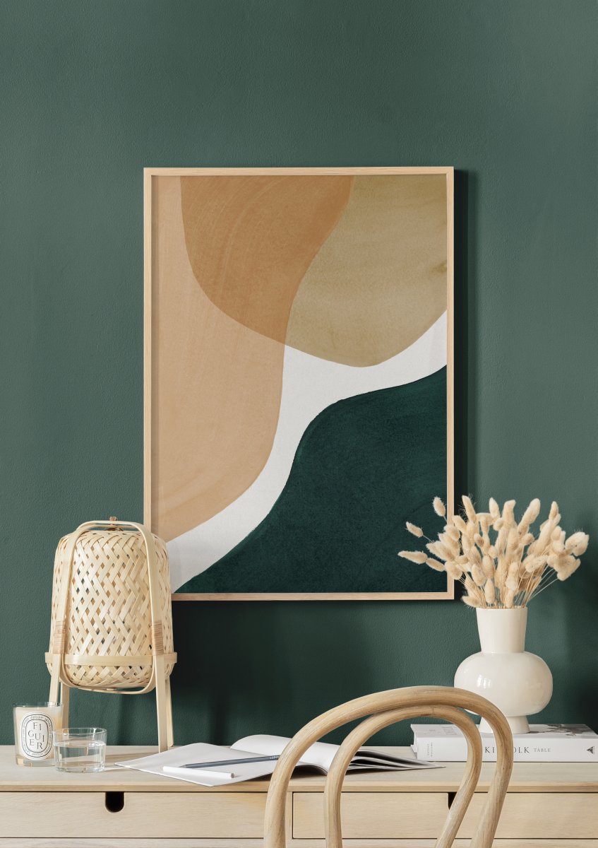 抽象画水彩アート アースカラーデザインポスター | Poster Store JP