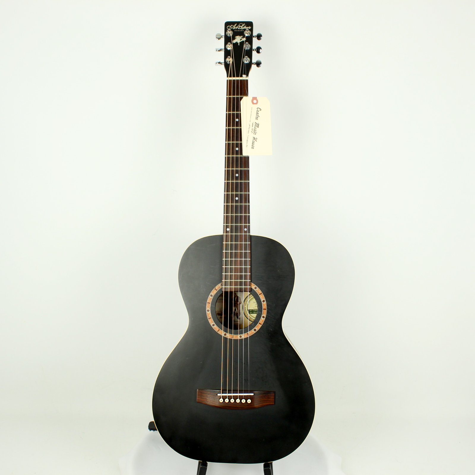 Art & Lutherie Ami Cedar Parlor Acoustic Guitar, Black (USED)