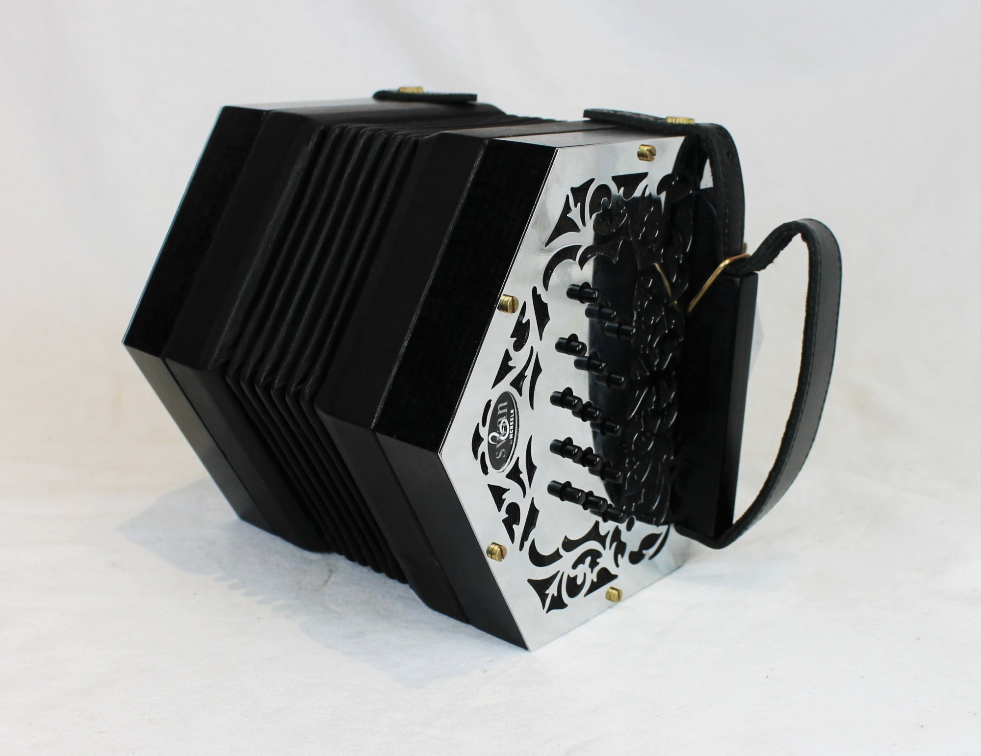5472 - Black McNeila Swan Anglo Concertina M CG 30