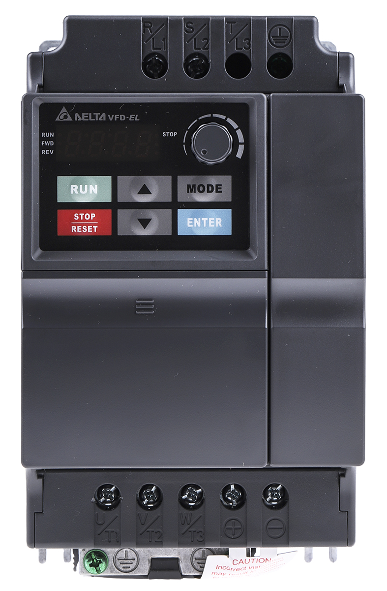 VFD022EL21A | Delta Electronics インバータ 2.2 kW 1相 264 V, VFD