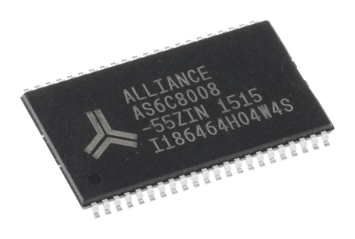 AS6C8008-55ZIN | Alliance Memory SRAM, 8 MB, 1024k x 8 Bit, 55 ns