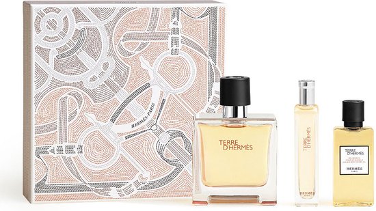 Hermès Terre d'Hermès Giftset - 75 ml pure parfum spray + 15 ml