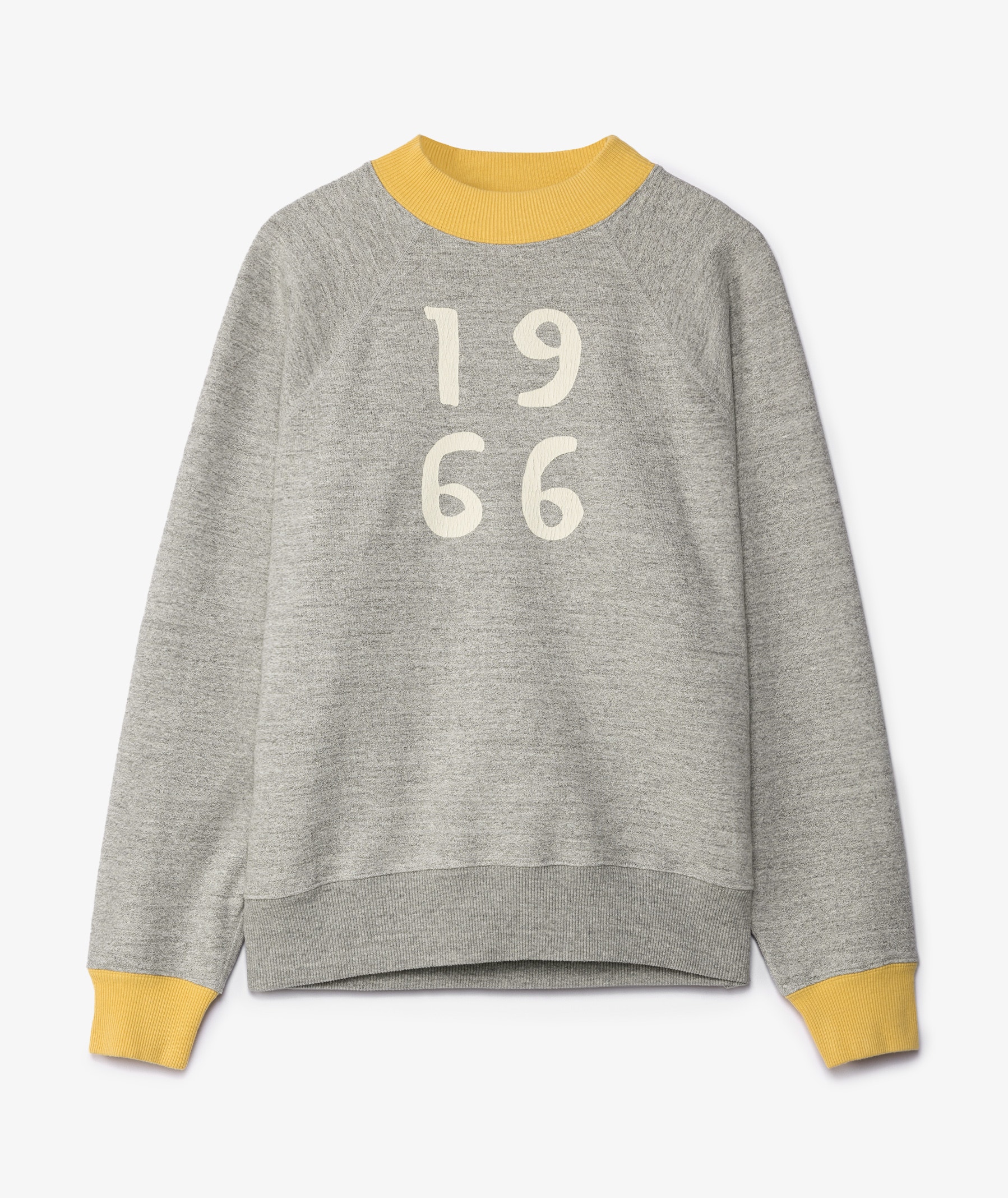 KAPITAL 1966 Raglan Mock Neck Sweatshirt in Gray | SVD USA