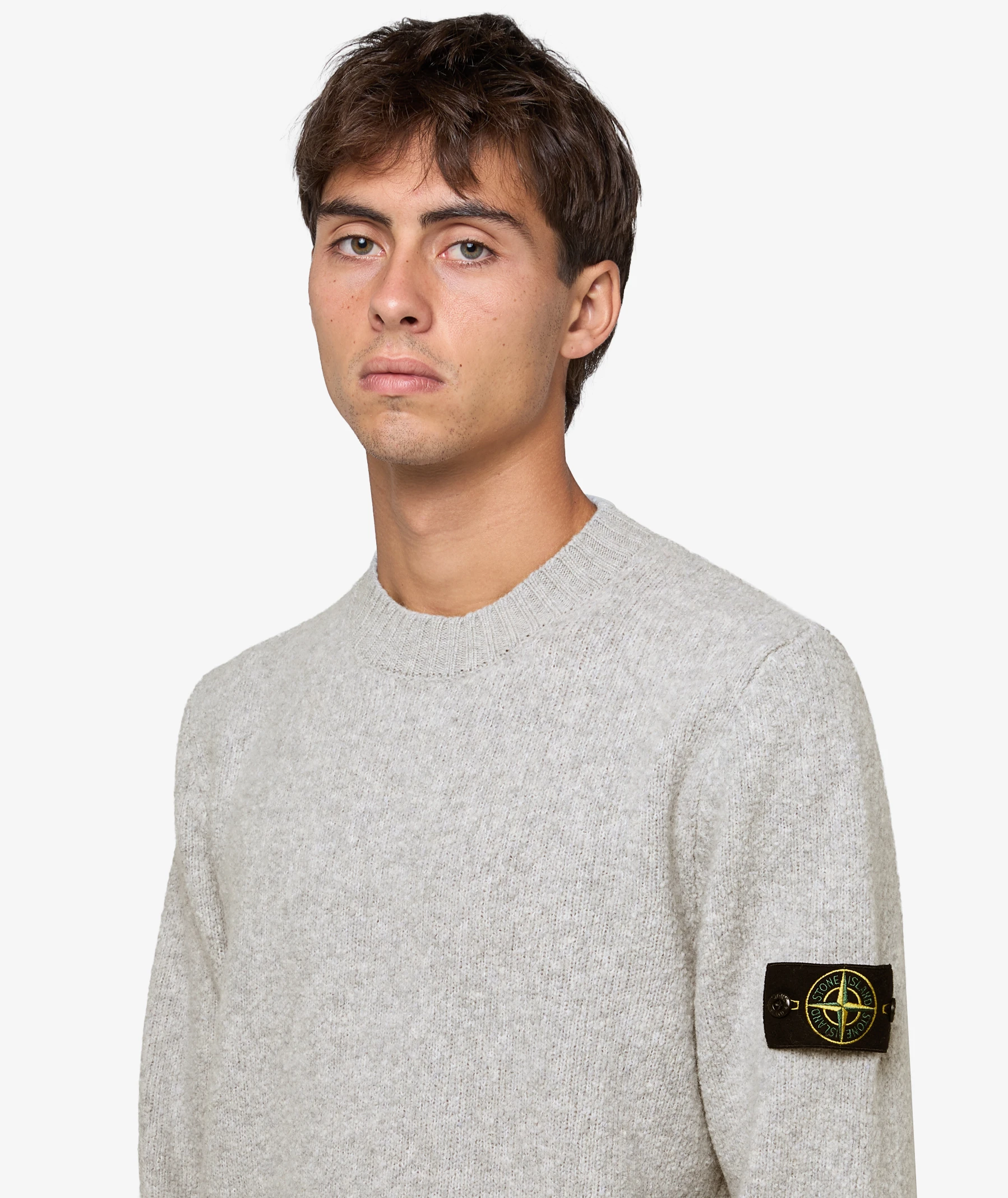 Stone Island Fancy Yarn Crewneck Sweater | Dark Gray | SVD USA