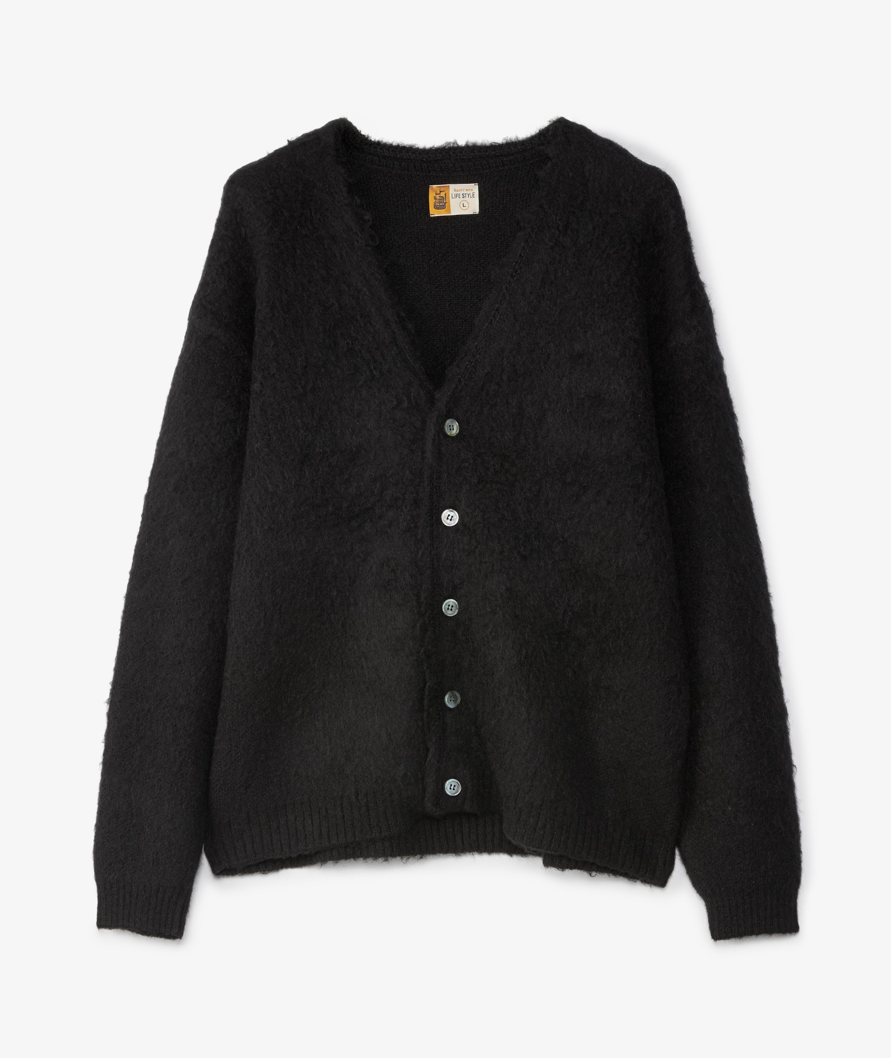 SAINT Mxxxxxx Mohair Cardigan in Black | SVD USA