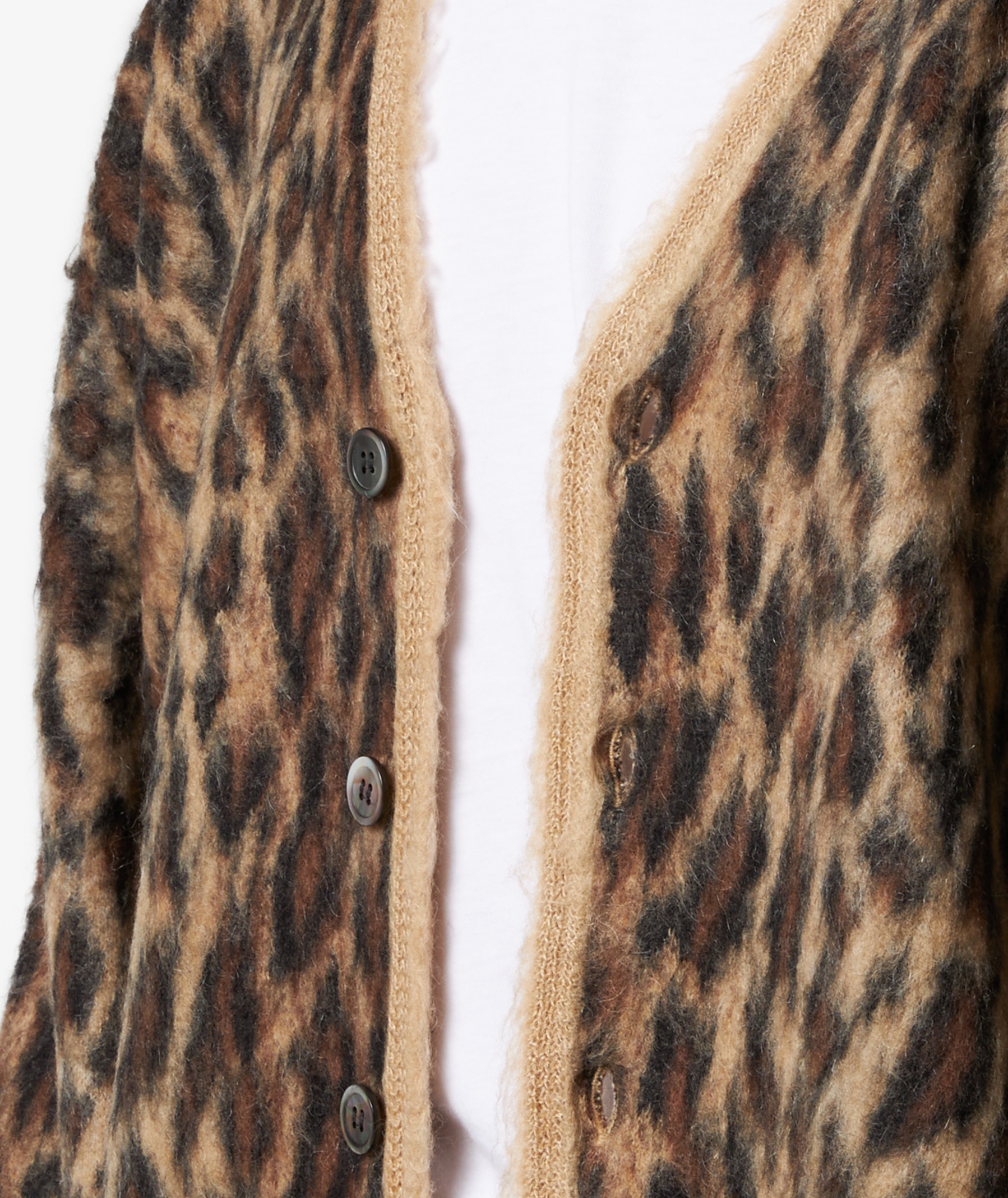 SAINT Mxxxxxx Mohair Cardigan in Brown | SVD USA