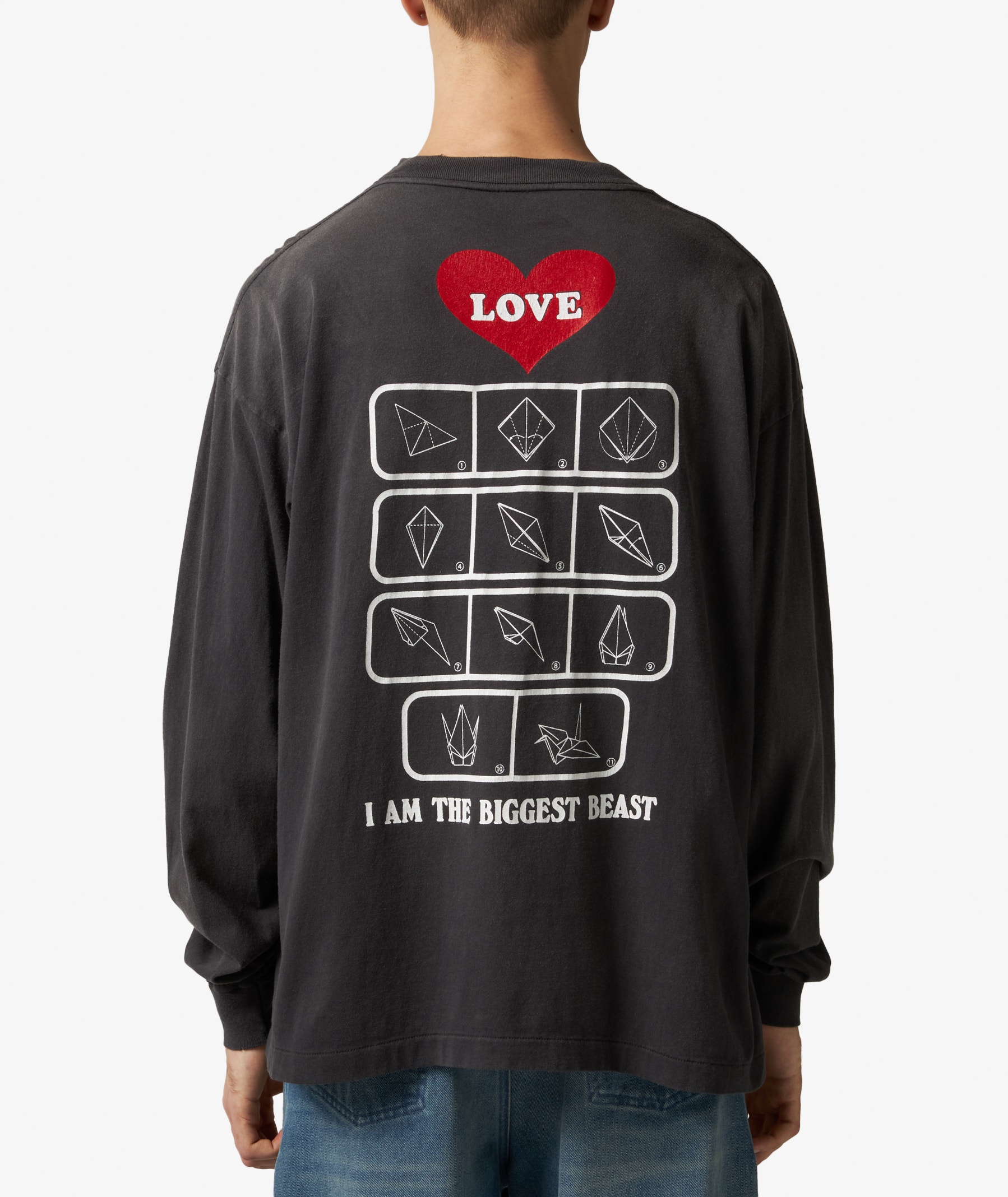 SAINT Mxxxxxx Love Long Sleeve T-Shirt in Dark Gray | SVD USA