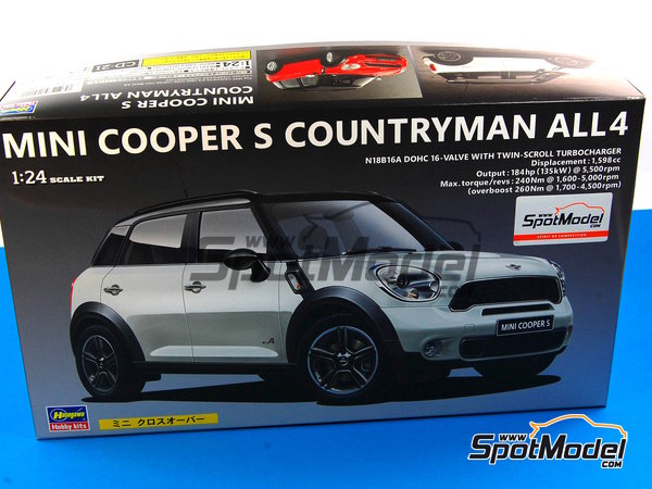 Hasegawa 24121: Car scale model kit 1/24 scale - Mini Cooper S