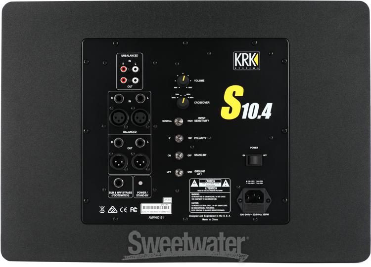 KRK S10.4 10 inch Powered Studio Subwoofer | Sweetwater