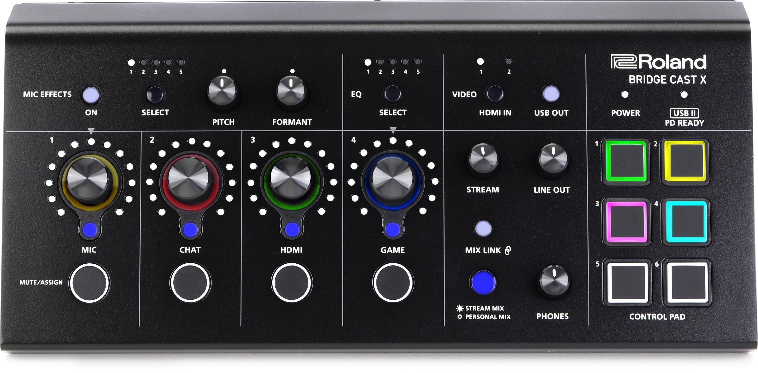 Roland Bridge Cast X Dual-bus Pro Streaming Mixer | Sweetwater