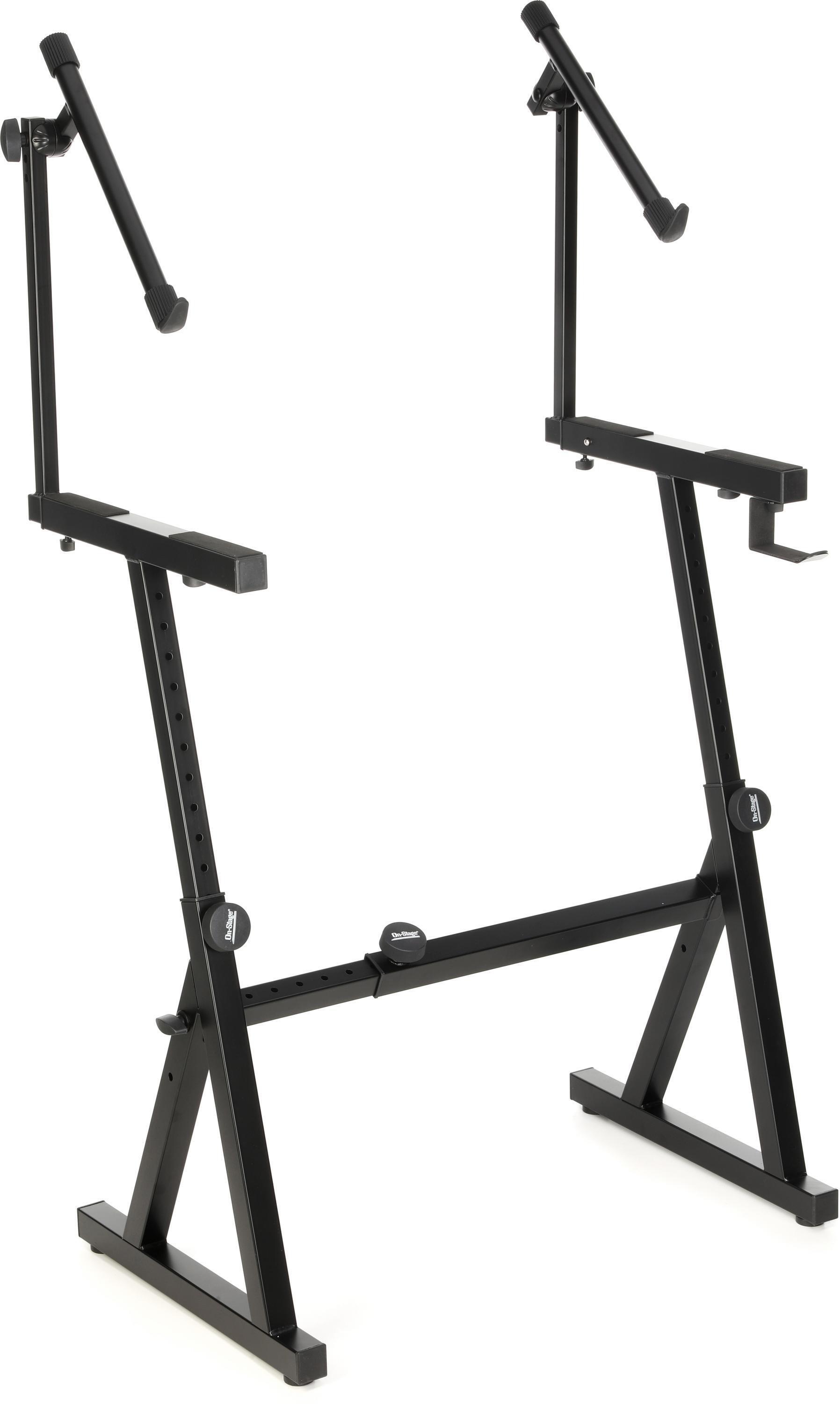 On-Stage KS1365 Z Keyboard Stand with Second Tier | Sweetwater
